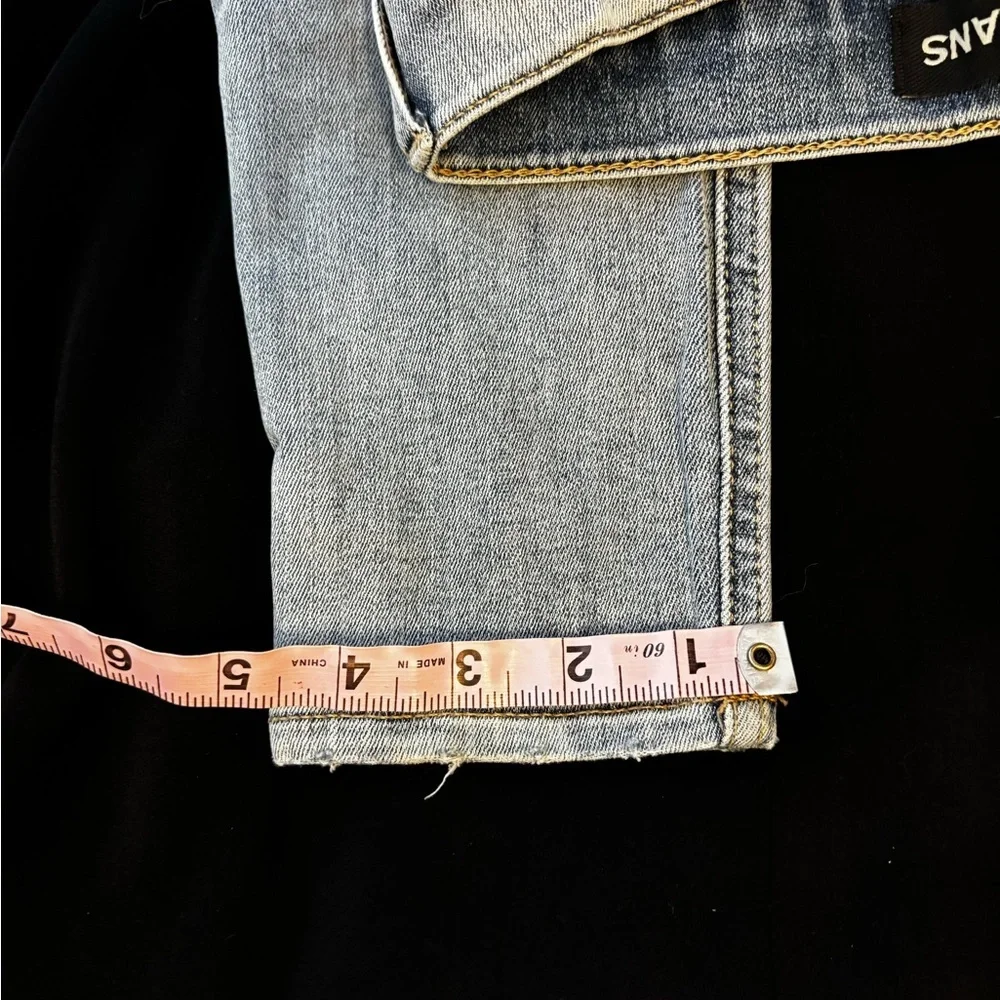 Express Light Blue Denim Distressed Jeans - Picture 7 of 8